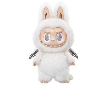 Pop Mart The Monsters Labubu Zimomo Angel in Clouds Figure + Tote Bag